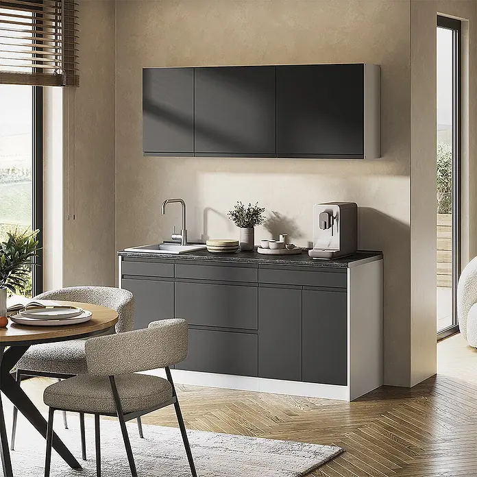 Singleküche R-Line 160 cm Anthrazit Art.-Nr. 70564 - 