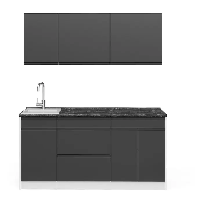 Singleküche R-Line 160 cm Anthrazit Art.-Nr. 70564 - 