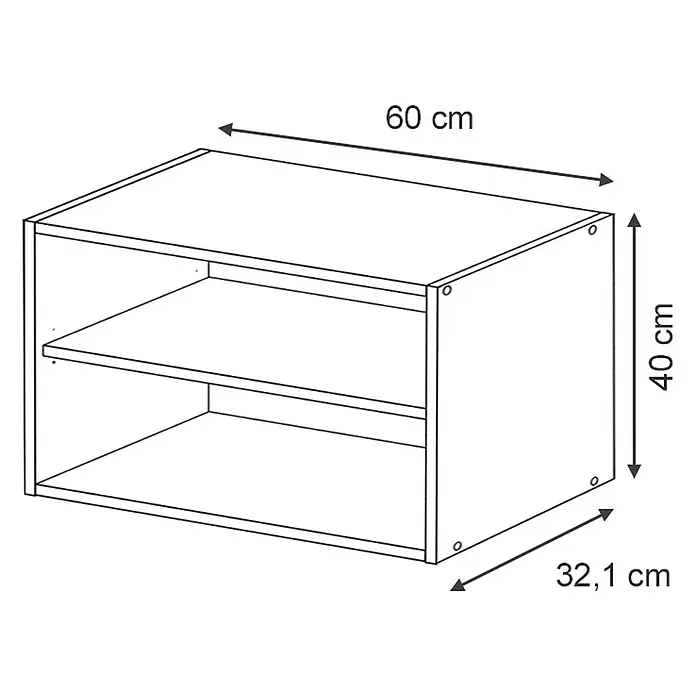 Hängeschrank Fame-Line 60 cm Anthrazit Art.-Nr. 61236 - 