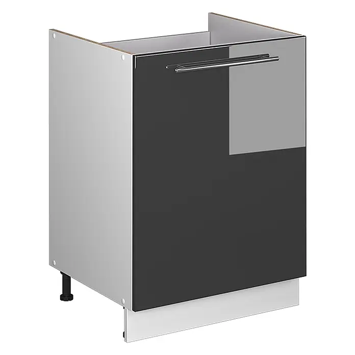 Spülenunterschrank Fame-Line 60 cm Anthrazit Hochglanz Art.-Nr. 62183 - 