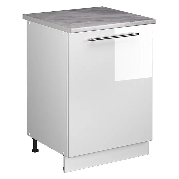 Küchenunterschrank Fame-Line 60 cm Weiß Hochglanz Art.-Nr. 65144 - 