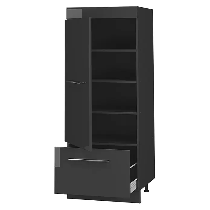Vorratsschrank Fame-Line 60 cm Anthrazit Hochglanz Art.-Nr. 62651 - 