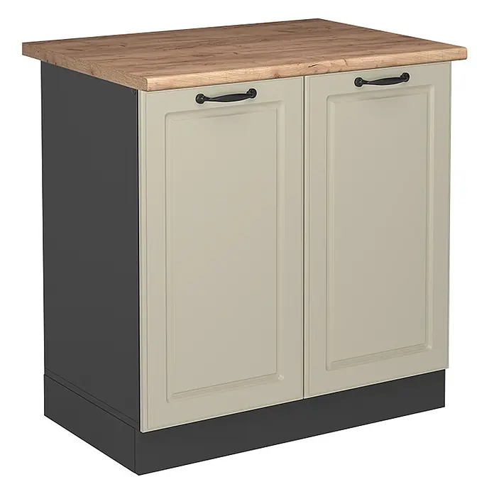 Spülenunterschrank R-Line 80 cm Sand Landhaus Art.-Nr. 71146 - 