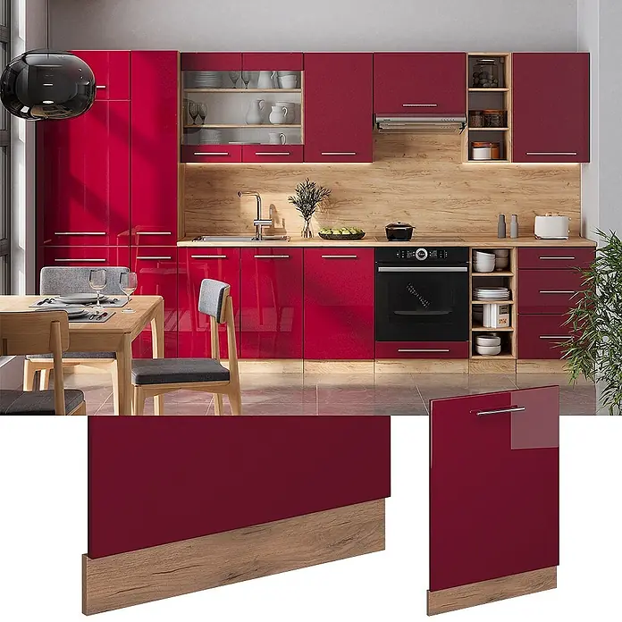 Geschirrspülblende Fame-Line 60 cm Bordeaux Hochglanz Art.-Nr. 54316 - 