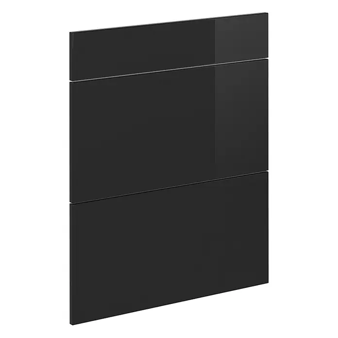 Küchenfront R-Line 59.6 cm Schwarz Hochglanz Art.-Nr. 40920 - 