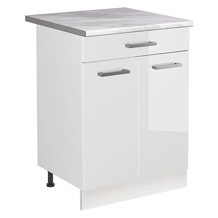 Spülenunterschrank R-Line 60 cm Weiß Hochglanz Art.-Nr. 73034 - 