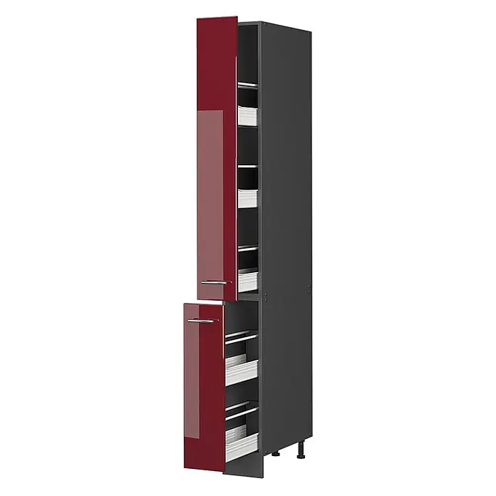 Apothekerschrank Fame-Line 20 cm Bordeaux Hochglanz Art.-Nr. 61655 - 
