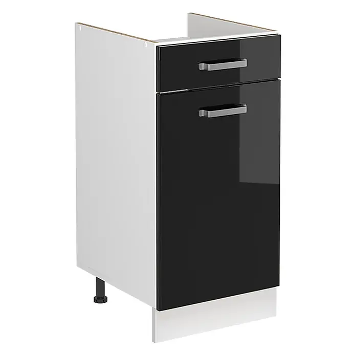 Spülenunterschrank R-Line 40 cm Schwarz Hochglanz Art.-Nr. 72891 - 