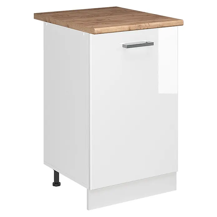 Küchenunterschrank R-Line 50 cm Weiß Hochglanz Art.-Nr. 70174 - 