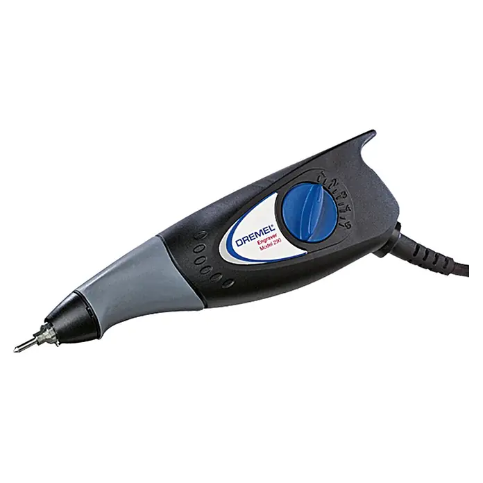 Dremel Gravierer 290-1 - 35 W, 6.000 U/min - Dremel Graveur Model 290 mit einem blauen Knopf zur Einstellung der Gravurstärke. Ideal zum Gravieren verschiedener Materialien.