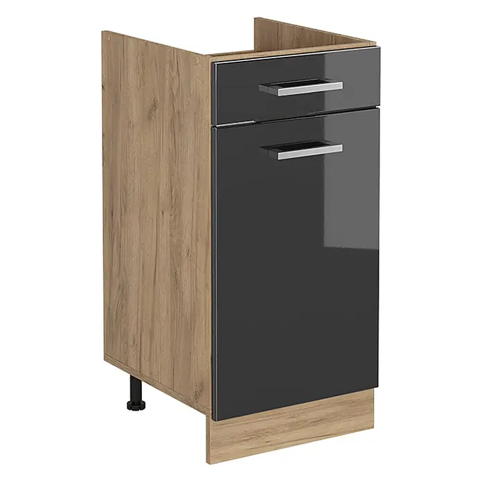 Küchenunterschrank R-Line 40 cm Anthrazit Hochglanz Art.-Nr. 61138 - 