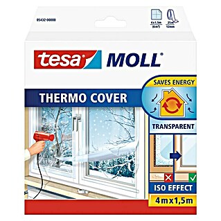 Tesa MOLL Fensterisolierfolie Thermo Cover (4 x 1,5 m, Farblos)