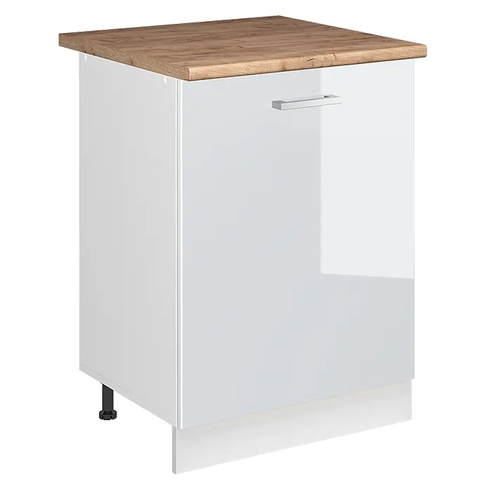 Küchenunterschrank R-Line 60 cm Weiß Hochglanz Art.-Nr. 72144 - 