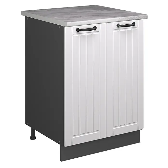 Spülenunterschrank Fame-Line 60 cm Weiß Landhaus Art.-Nr. 65287 - 