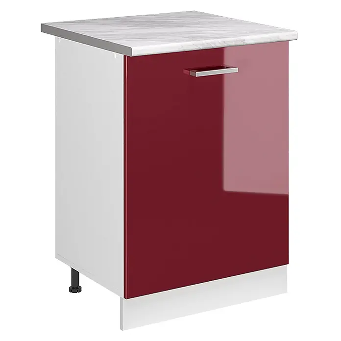 Küchenunterschrank R-Line 60 cm Rot Hochglanz Art.-Nr. 72125 - 