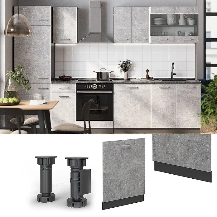Geschirrspülblende R-Line 60 cm Beton Art.-Nr. 54492 - 