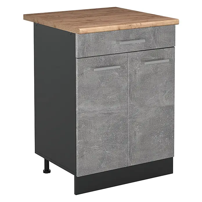 Küchenunterschrank R-Line 60 cm Beton Art.-Nr. 61087 - 