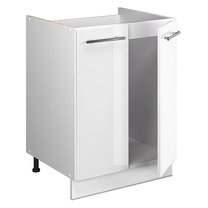 Spülenunterschrank Fame-Line 60 cm Weiß Hochglanz Art.-Nr. 65101 - 