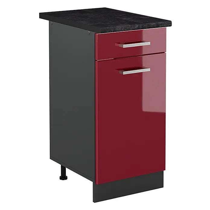 Küchenunterschrank R-Line 40 cm Rot Hochglanz Art.-Nr. 61030 - 