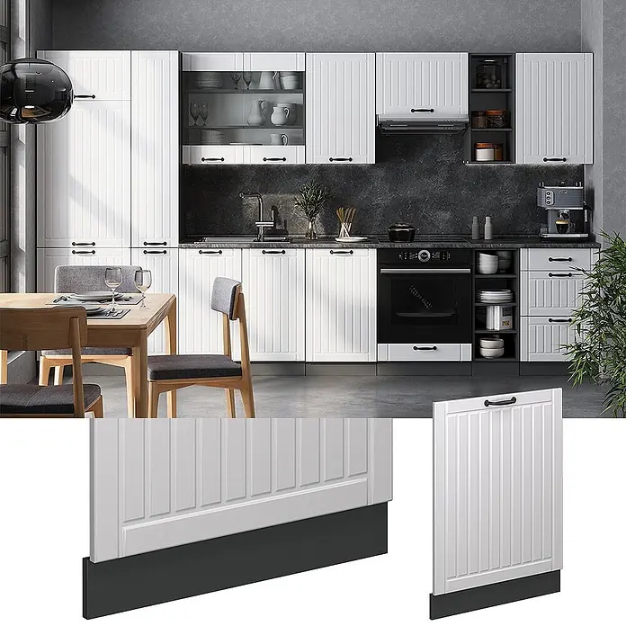 Geschirrspülblende Fame-Line 60 cm Weiß Landhaus Art.-Nr. 55244 - 
