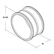 Air-Circle Wickelfalzrohr-Verbinder (Durchmesser: 100 mm, Stahlblech)