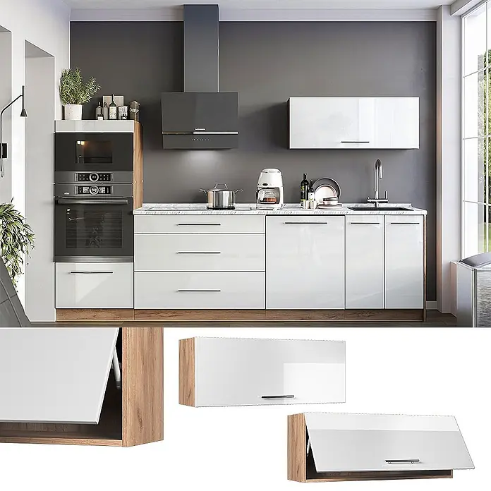 Hängeschrank Fame-Line 100 cm Weiß Hochglanz Art.-Nr. 61584 - 