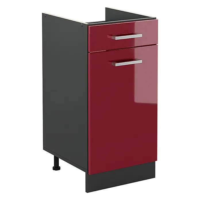 Küchenunterschrank R-Line 40 cm Rot Hochglanz Art.-Nr. 61029 - 