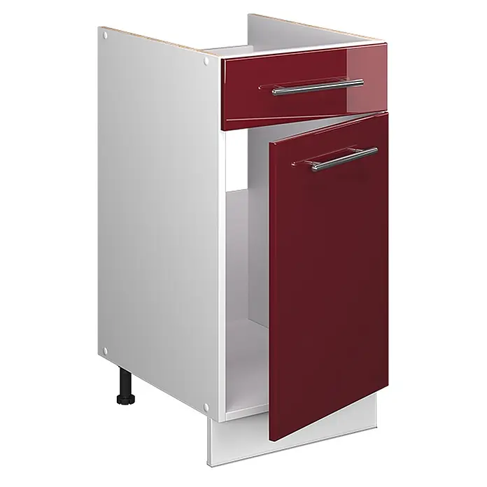 Küchenunterschrank Fame-Line 40 cm Bordeaux Hochglanz Art.-Nr. 60902 - 