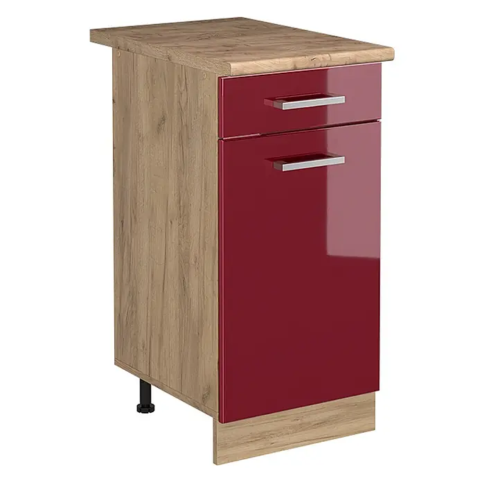 Küchenunterschrank R-Line 40 cm Rot Hochglanz Art.-Nr. 61153 - 