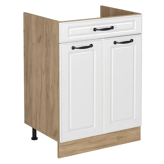 Küchenunterschrank R-Line 60 cm Weiß Landhaus Art.-Nr. 61230 - 