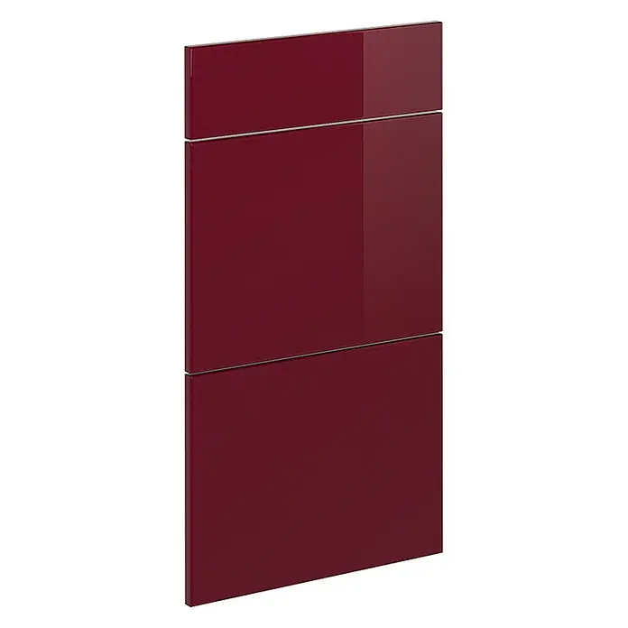 Küchenfront R-Line 39.6 cm Rot Hochglanz Art.-Nr. 41254 - 
