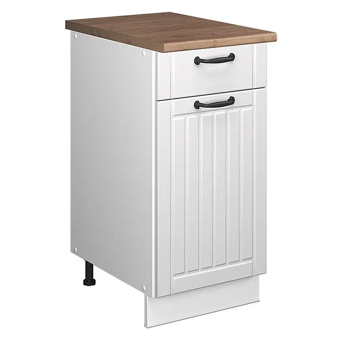 Küchenunterschrank Fame-Line 40 cm Weiß Landhaus Art.-Nr. 60922 - 