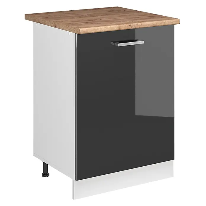 Küchenunterschrank R-Line 60 cm Anthrazit Hochglanz Art.-Nr. 72084 - 