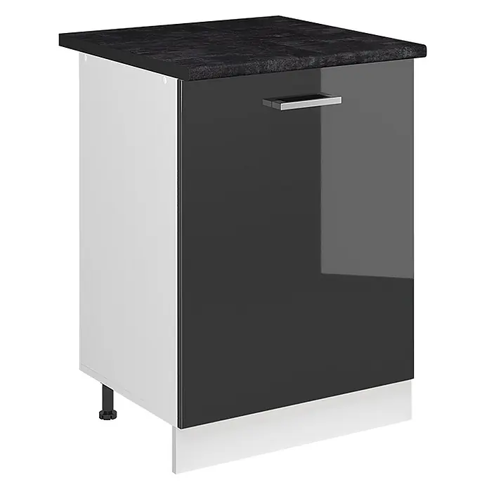 Küchenunterschrank R-Line 60 cm Anthrazit Hochglanz Art.-Nr. 72083 - 