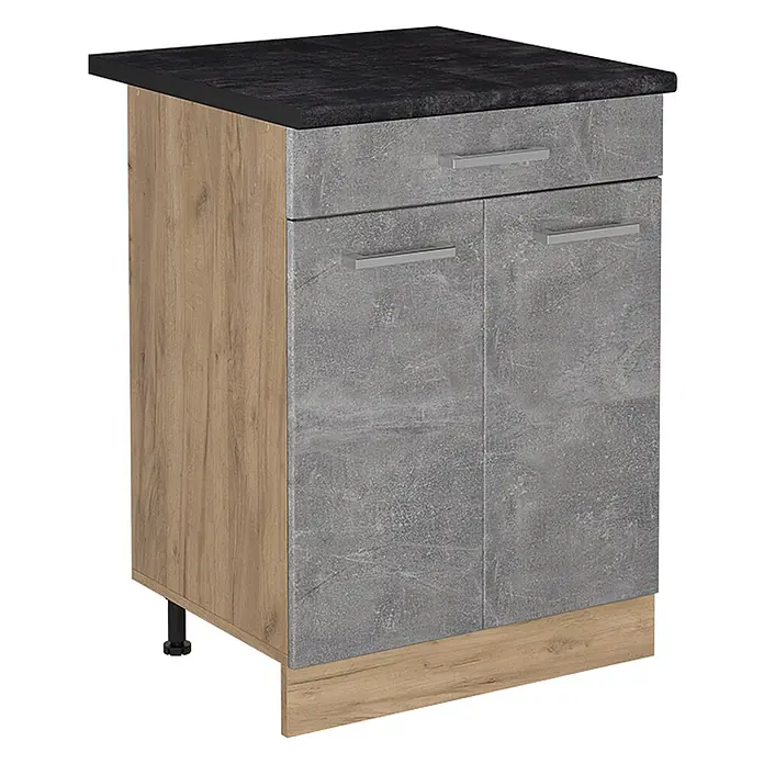Küchenunterschrank R-Line 60 cm Beton Art.-Nr. 61198 - 