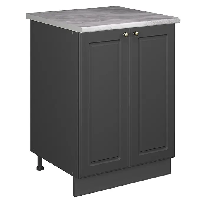 Spülenunterschrank Fame-Line 60 cm Anthrazit-Gold Landhaus Art.-Nr. 65257 - 