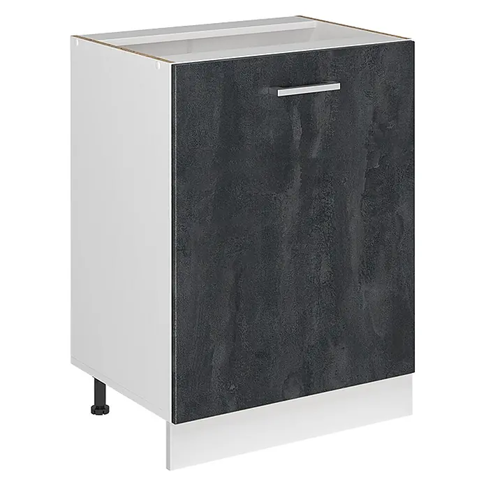 Küchenunterschrank R-Line 60 cm Schwarz Beton Art.-Nr. 72126 - 