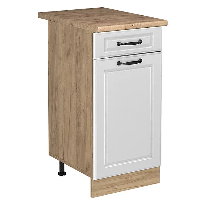 Küchenunterschrank R-Line 40 cm Weiß Landhaus Art.-Nr. 61182 - 