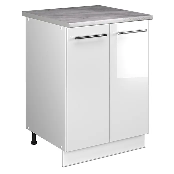Spülenunterschrank Fame-Line 60 cm Weiß Hochglanz Art.-Nr. 65104 - 
