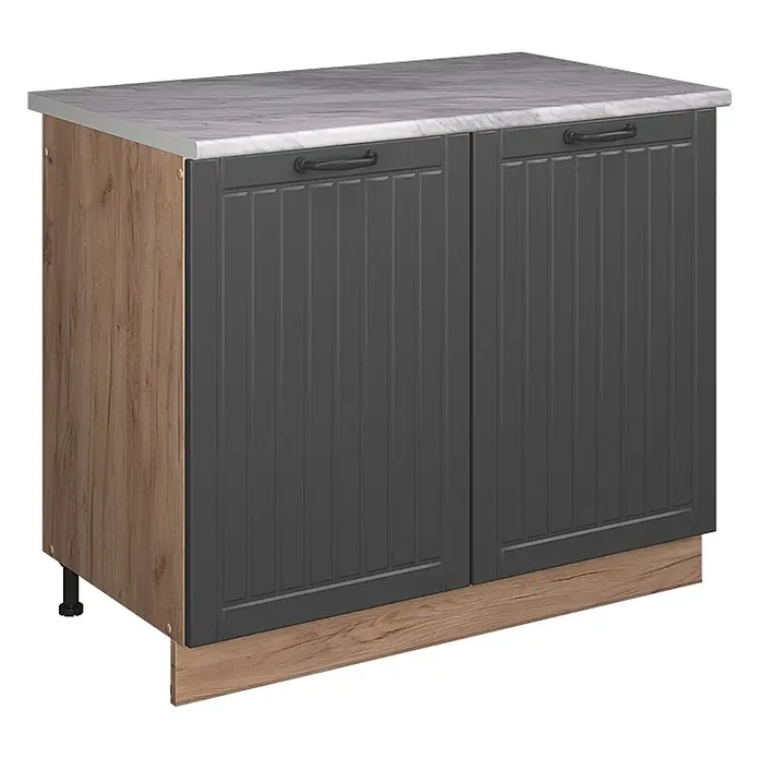 Spülenunterschrank Fame-Line 100 cm Dunkelgrau Art.-Nr. 61961 - 