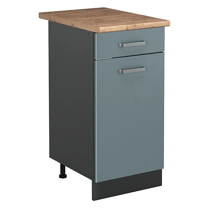 Küchenunterschrank R-Line 40 cm Blau-Grau Art.-Nr. 61063 - 