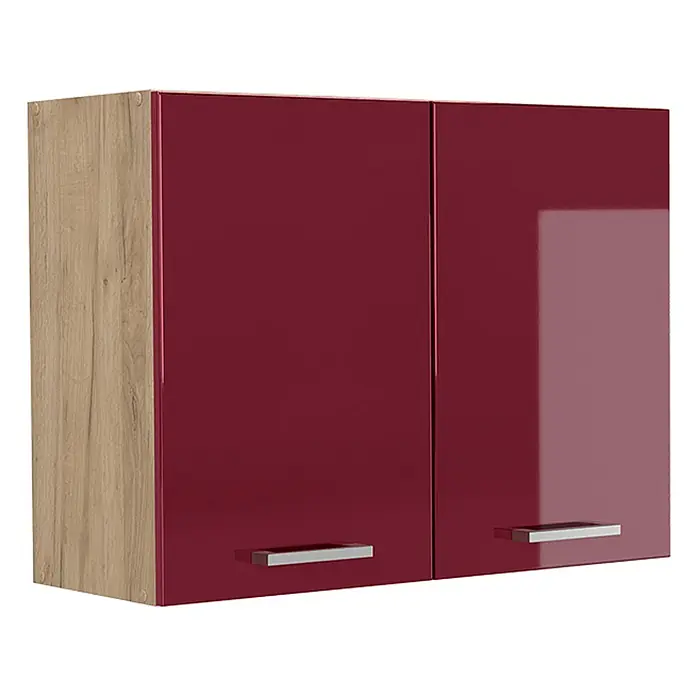 Küchenglasschrank R-Line 80 cm Rot Hochglanz Art.-Nr. 71481 - 