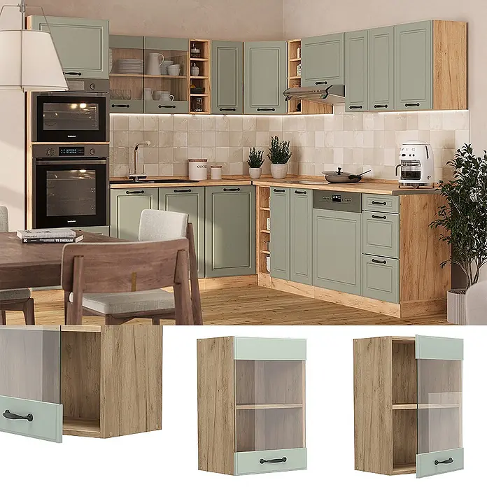 Glashängeschrank R-Line 40 cm Mint Landhaus Art.-Nr. 71256 - 