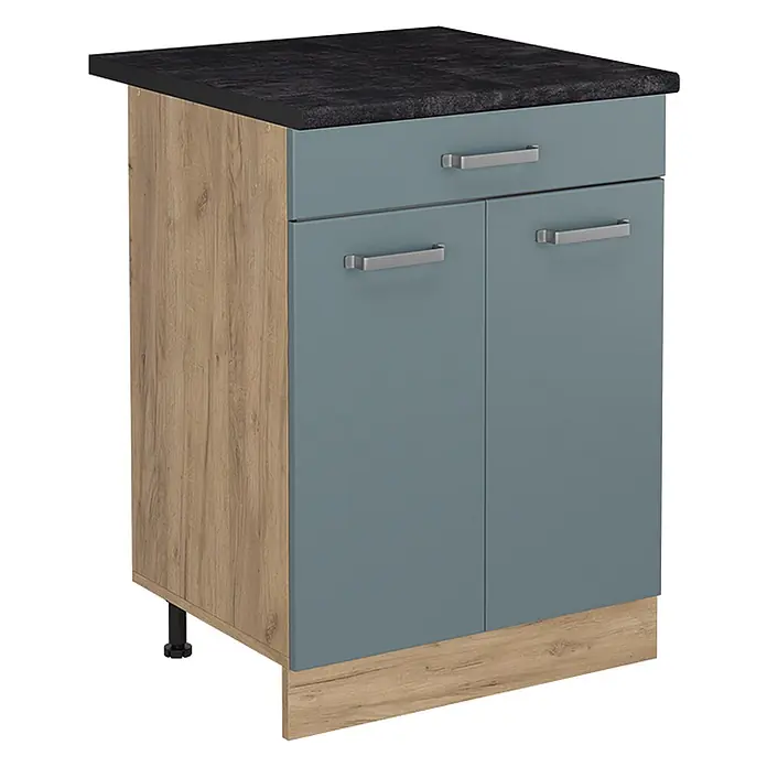 Küchenunterschrank R-Line 60 cm Blau-Grau Art.-Nr. 61215 - 