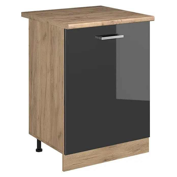 Küchenunterschrank R-Line 60 cm Anthrazit Hochglanz Art.-Nr. 72148 - 