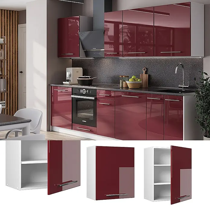 Hängeschrank Fame-Line 60 cm Bordeaux Hochglanz Art.-Nr. 62835 - 