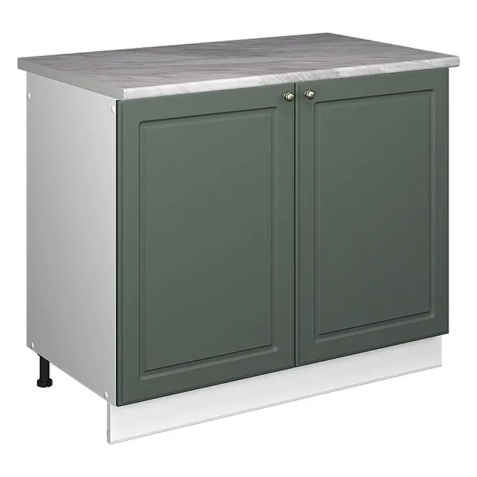 Spülenunterschrank Fame-Line 100 cm Grün-Gold Landhaus Art.-Nr. 61913 - 