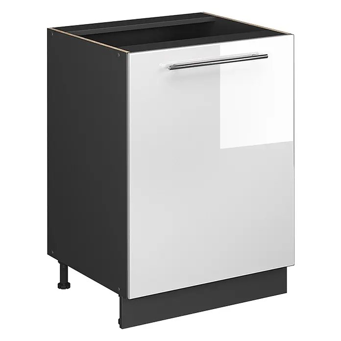 Küchenunterschrank Fame-Line 60 cm Weiß Hochglanz Art.-Nr. 65177 - 