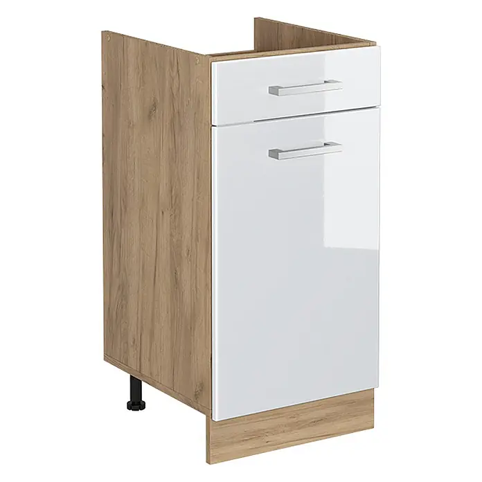 Küchenunterschrank R-Line 40 cm Weiß Hochglanz Art.-Nr. 61176 - 
