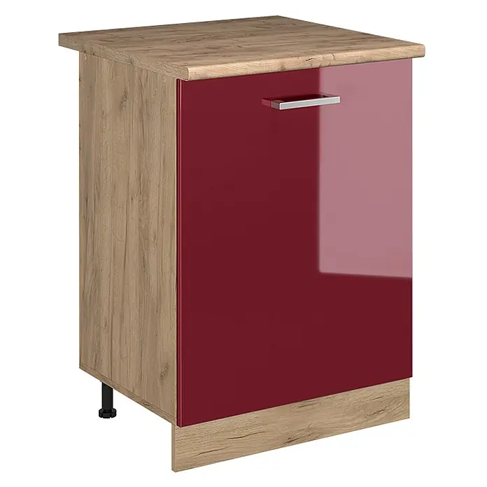 Küchenunterschrank R-Line 60 cm Rot Hochglanz Art.-Nr. 72188 - 